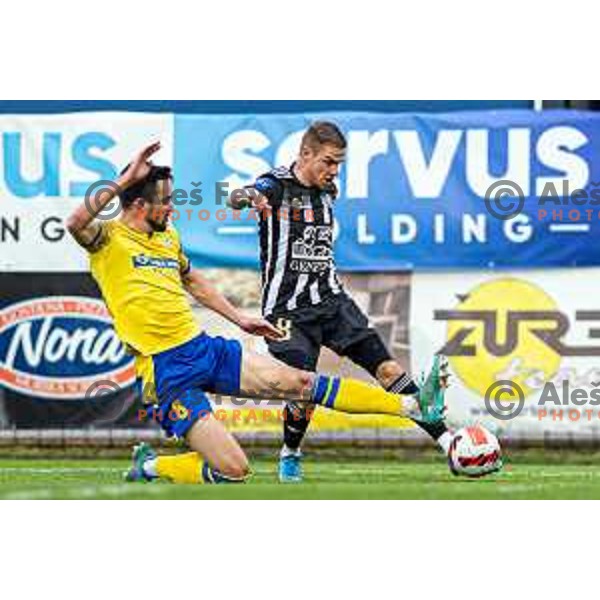 Luka Bobicanec in action during Prva Liga Telemach 2021-2022 football match between Mura and Koper in Murska Sobota, Slovenia on April 3, 2022