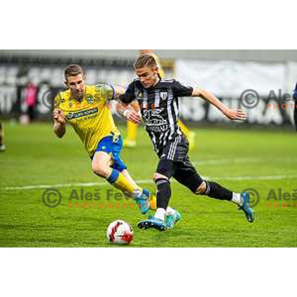 Luka Bobicanec in action during Prva Liga Telemach 2021-2022 football match between Mura and Koper in Murska Sobota, Slovenia on April 3, 2022