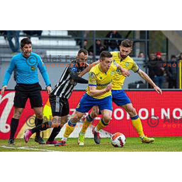 Luka Vesner Ticic in action during Prva Liga Telemach 2021-2022 football match between Mura and Koper in Murska Sobota, Slovenia on April 3, 2022