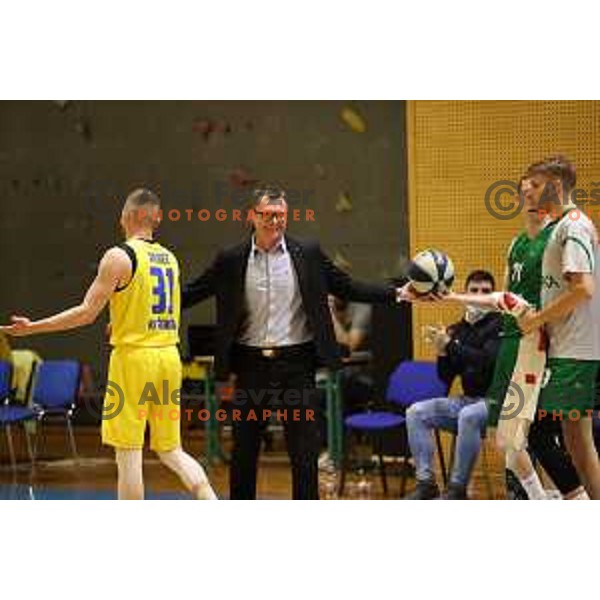 Dalibor Damjanovic in action during Nova KBM league match between Sencur GGD and Krka in Sencur, Slovenia on April 6, 2022