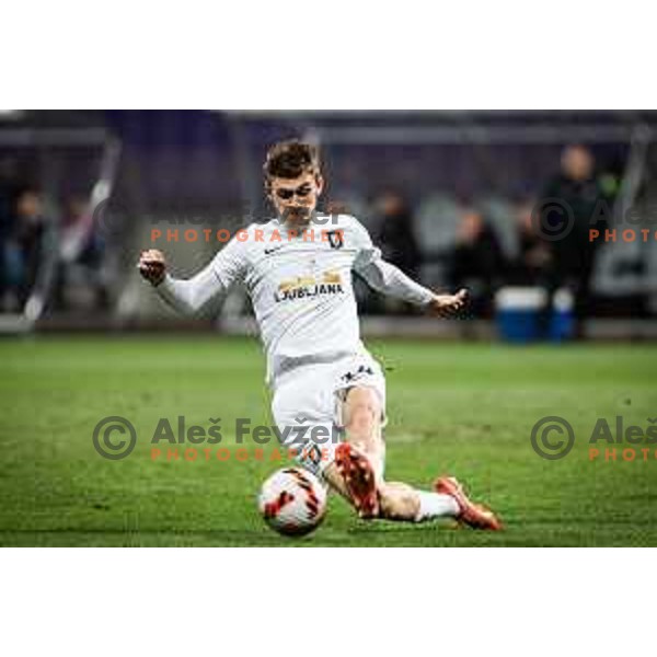 Marcel Ratnik in action during Prva liga Telemach football match between Maribor and Olimpija in Ljudski vrt, Maribor, Slovenia on April 9, 2022. Photo: Jure Banfi/www.alesfevzer.com