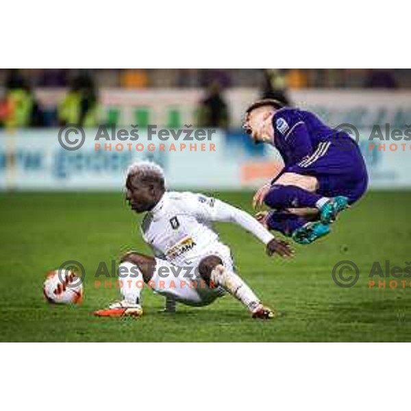 Aldair Adulai Djalo Balde in action during Prva liga Telemach football match between Maribor and Olimpija in Ljudski vrt, Maribor, Slovenia on April 9, 2022. Photo: Jure Banfi/www.alesfevzer.com