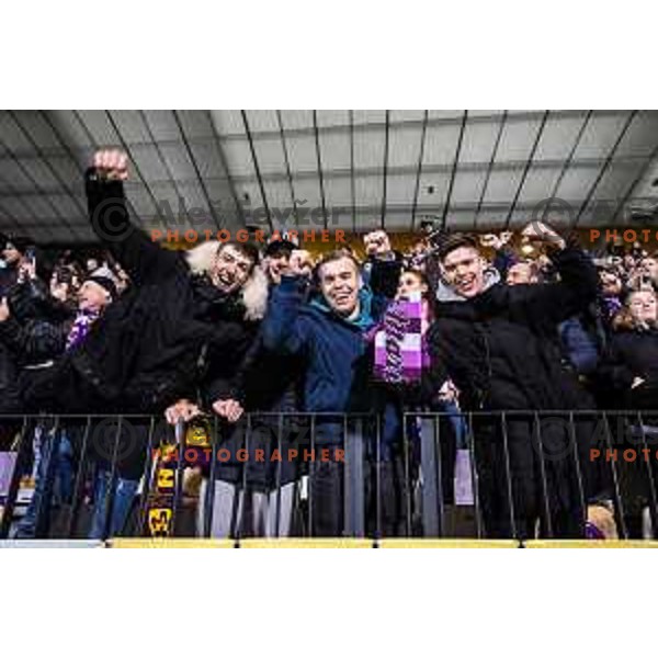 Maribor supporters during Prva liga Telemach football match between Maribor and Olimpija in Ljudski vrt, Maribor, Slovenia on April 9, 2022. Photo: Jure Banfi/www.alesfevzer.com