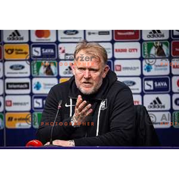 Robert Prosinecki, head coach of Olimpija at the press conference after Prva liga Telemach football match between Maribor and Olimpija in Ljudski vrt, Maribor, Slovenia on April 9, 2022. Photo: Jure Banfi/www.alesfevzer.com