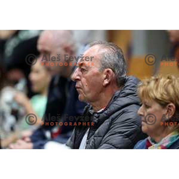 Hilarij Brezec during ABA league regular season basketball match between Cedevita Olimpija and Cibona in Tivoli Hall, Ljubljana, Slovenia on April 10, 2022