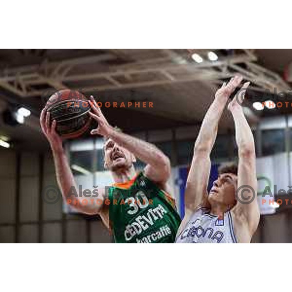 Zoran Dragic in action during ABA league regular season basketball match between Cedevita Olimpija and Cibona in Tivoli Hall, Ljubljana, Slovenia on April 10, 2022