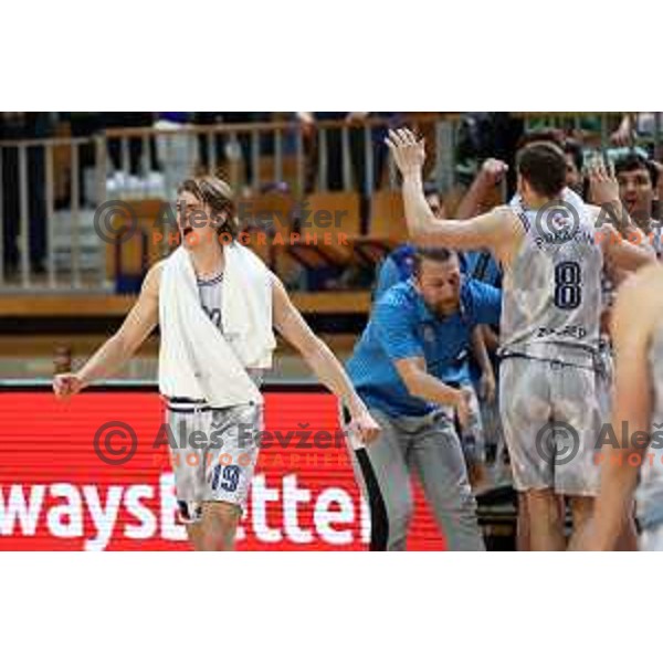 in action during ABA league regular season basketball match between Cedevita Olimpija and Cibona in Tivoli Hall, Ljubljana, Slovenia on April 10, 2022