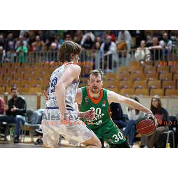 Zoran Dragic in action during ABA league regular season basketball match between Cedevita Olimpija and Cibona in Tivoli Hall, Ljubljana, Slovenia on April 10, 2022