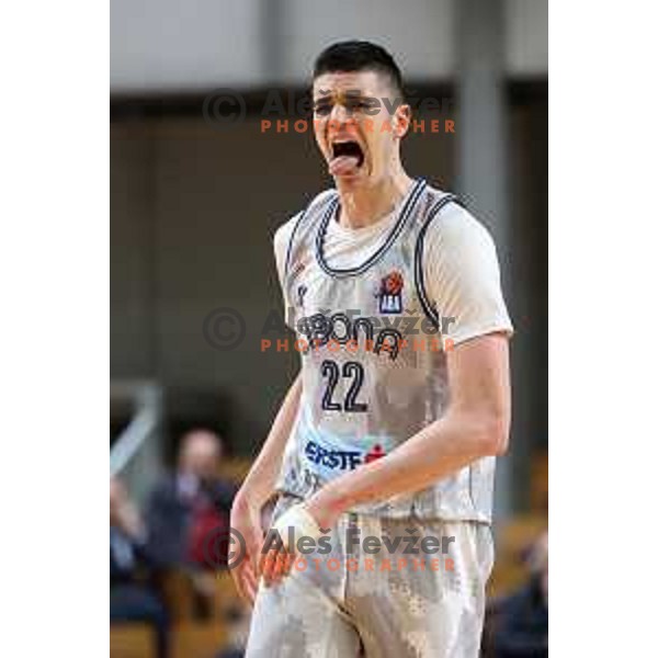 Danko Brankovic in action during ABA league regular season basketball match between Cedevita Olimpija and Cibona in Tivoli Hall, Ljubljana, Slovenia on April 10, 2022