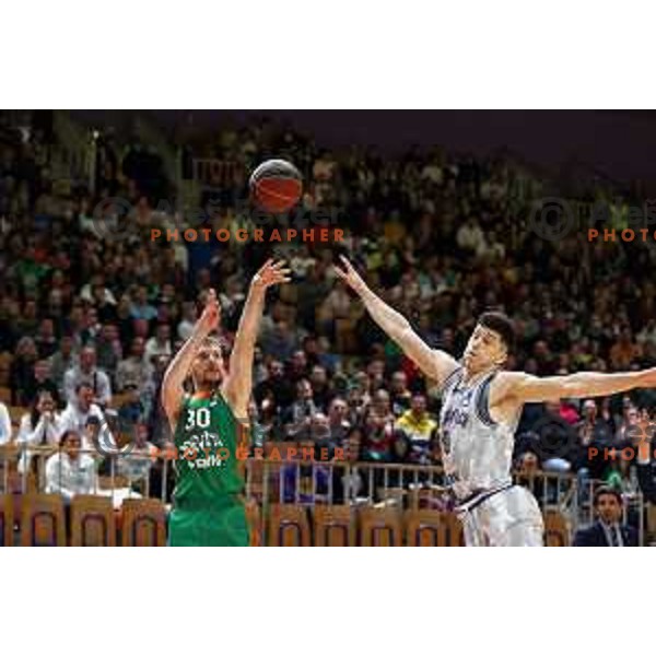 Zoran Dragic in action during ABA league regular season basketball match between Cedevita Olimpija and Cibona in Tivoli Hall, Ljubljana, Slovenia on April 10, 2022