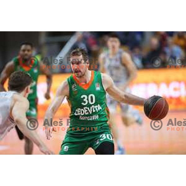 Zoran Dragic in action during ABA league regular season basketball match between Cedevita Olimpija and Cibona in Tivoli Hall, Ljubljana, Slovenia on April 10, 2022