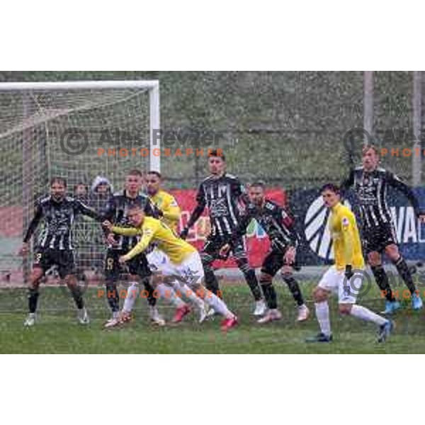 in action during Prva Liga Telemach football match between Bravo and Mura in Ljubljana, Slovenia on April 9, 2022