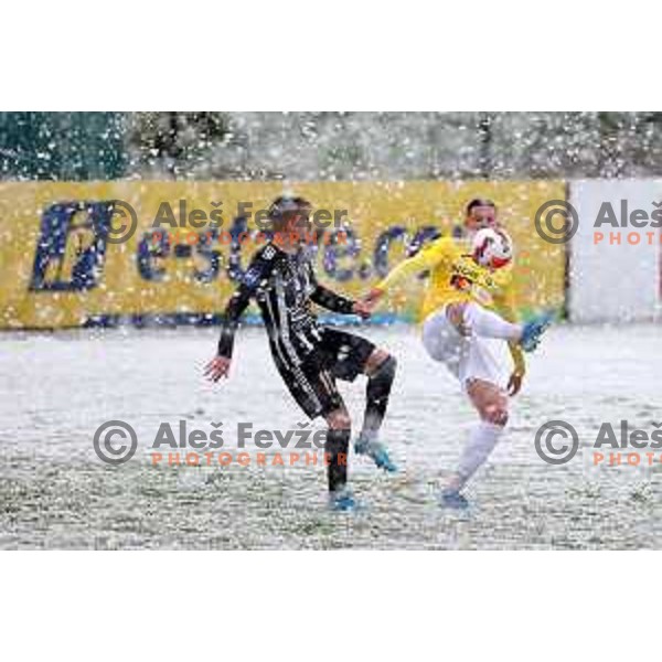 Tomi Horvat in action during Prva Liga Telemach football match between Bravo and Mura in Ljubljana, Slovenia on April 9, 2022