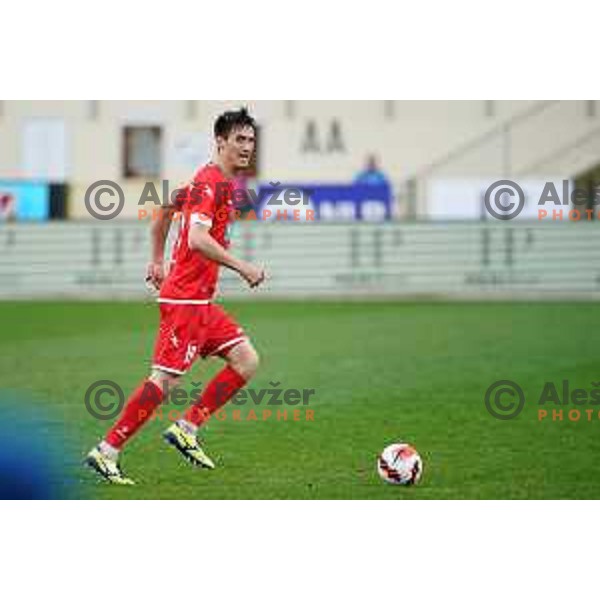 Klemen Bolha during Prva Liga Telemach 2021-2022 football match between Kalcer Radomlje and Aluminij in Domzale, Slovenia on April 9, 2022