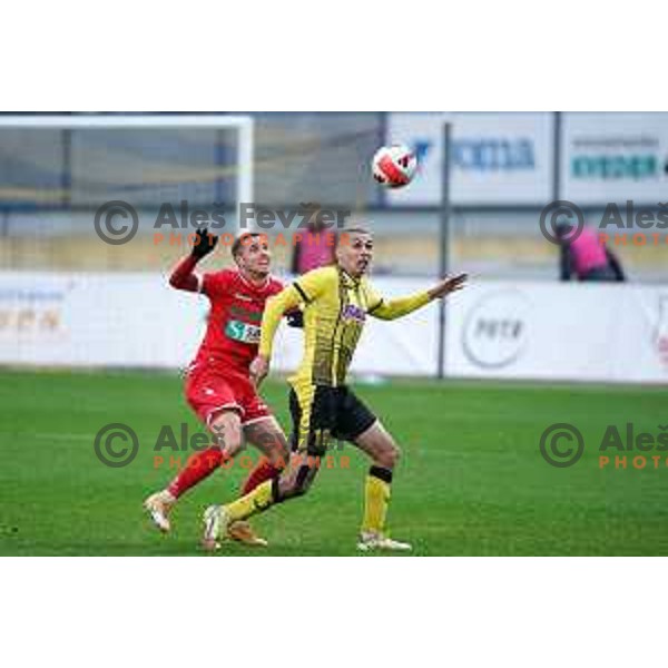 Dario Rugasevic in action during Prva Liga Telemach 2021-2022 football match between Kalcer Radomlje and Aluminij in Domzale, Slovenia on April 9, 2022