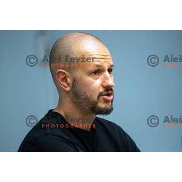 Dejan Kontrec at Slovenia ice-hockey team press conference at Bled, Slovenia on April 11, 2022