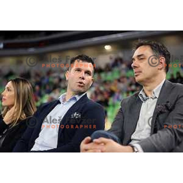 in action during ABA league regular season basketball match between Cedevita Olimpija and Borac in Stozice, Arena, Ljubljana, Slovenia on April 16, 2022