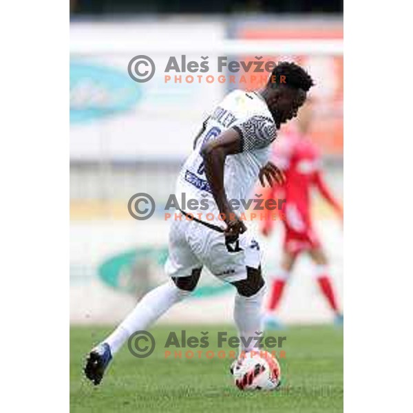 Lamin Colley in action during Prva Liga Telemach 2021-2022 football match between Domzale and Koper in Domzale, Slovenia on April 16, 2022