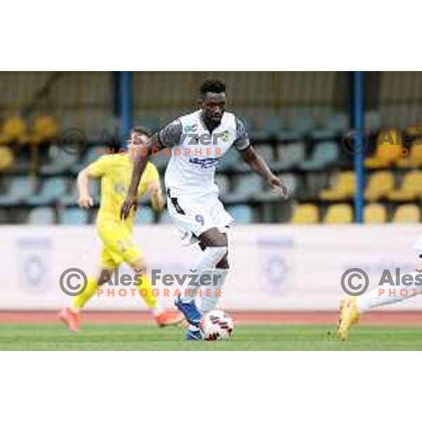 Lamin Colley in action during Prva Liga Telemach 2021-2022 football match between Domzale and Koper in Domzale, Slovenia on April 16, 2022
