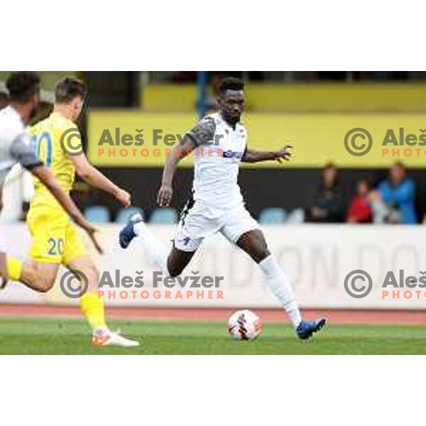 Lamin Colley in action during Prva Liga Telemach 2021-2022 football match between Domzale and Koper in Domzale, Slovenia on April 16, 2022