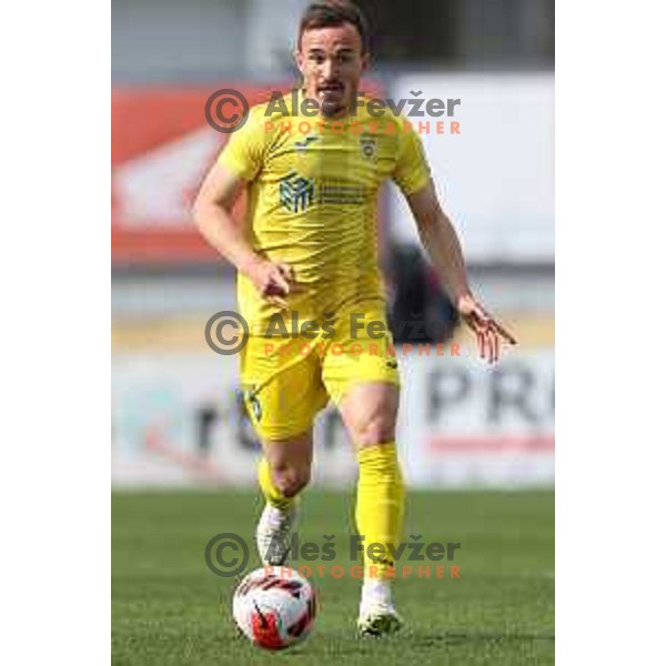 Tilen Klemencic in action during Prva Liga Telemach 2021-2022 football match between Domzale and Koper in Domzale, Slovenia on April 16, 2022
