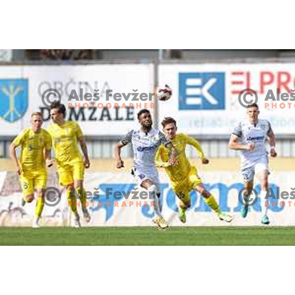Kaheem Parris in action during Prva Liga Telemach 2021-2022 football match between Domzale and Koper in Domzale, Slovenia on April 16, 2022