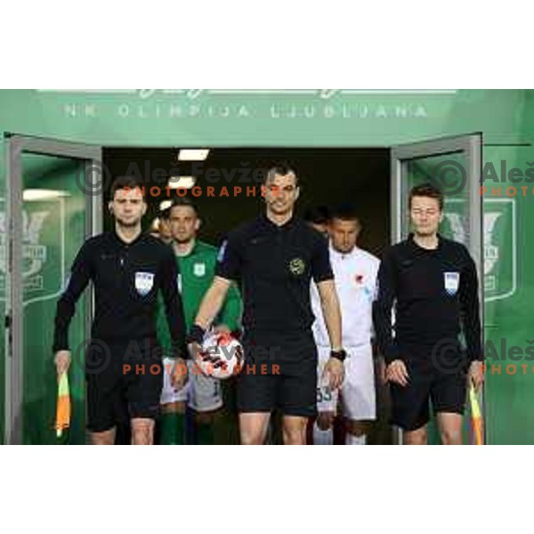 Referee Aleksandar Matkovic during Prva Liga Telemach football match between Olimpija and Tabor CB 24 Sezana in SRC Stozice, Ljubljana, Slovenia on April 16, 2022 