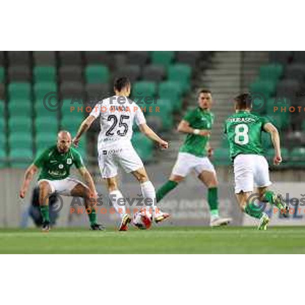 Dino Stancic in action during Prva Liga Telemach football match between Olimpija and Tabor CB 24 Sezana in SRC Stozice, Ljubljana, Slovenia on April 16, 2022 