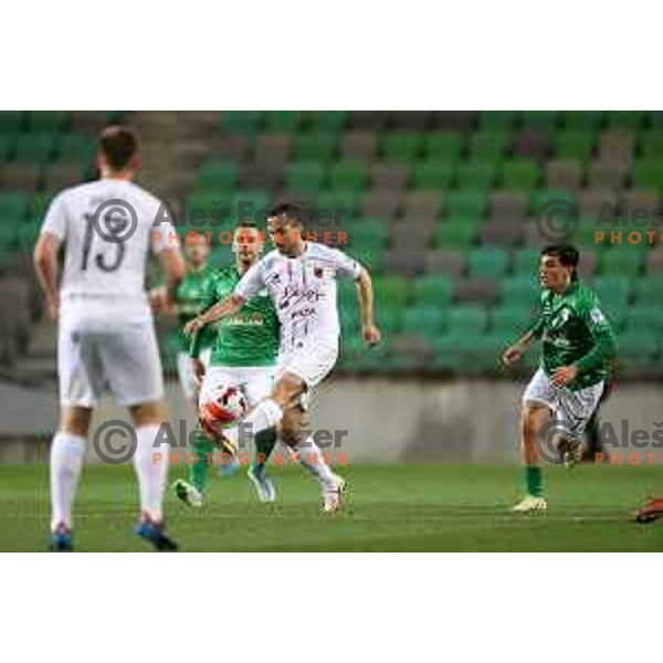 Dino Stancic in action during Prva Liga Telemach football match between Olimpija and Tabor CB 24 Sezana in SRC Stozice, Ljubljana, Slovenia on April 16, 2022 