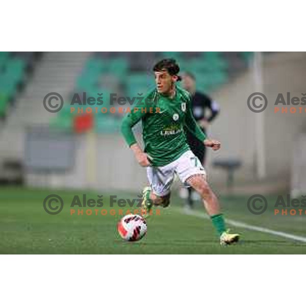 Almedin Ziljkic during Prva Liga Telemach football match between Olimpija and Tabor CB 24 Sezana in SRC Stozice, Ljubljana, Slovenia on April 16, 2022 