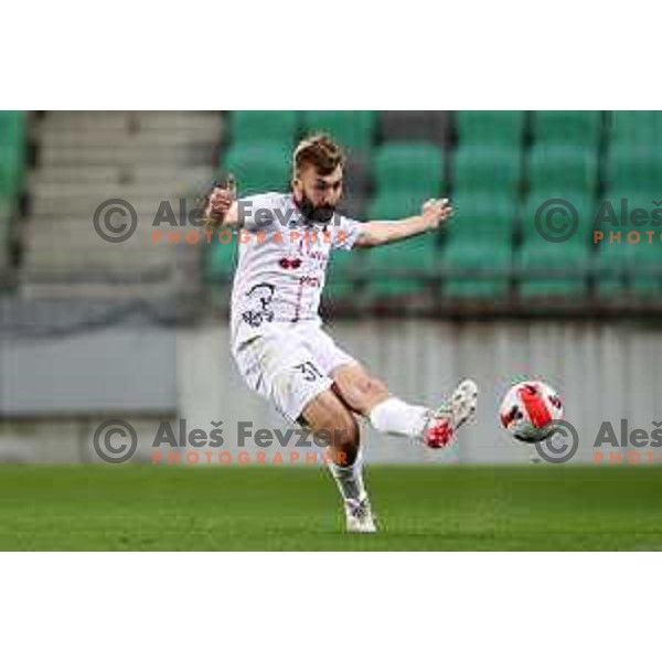 Tino Sven Susic in action during Prva Liga Telemach football match between Olimpija and Tabor CB 24 Sezana in SRC Stozice, Ljubljana, Slovenia on April 16, 2022 