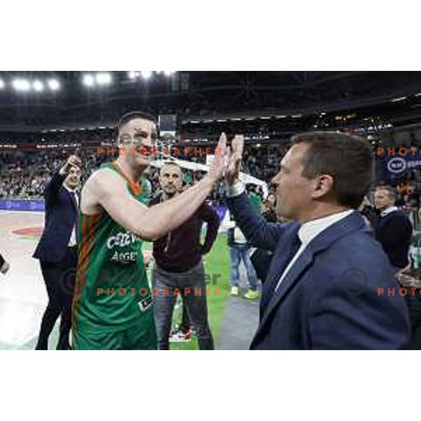 Alen Omic of Cedevita Olimpija in action during eight-final of 7days EuroCup basketball match between Cedevita Olimpija and Turk Telekom in Stozice, Arena, Ljubljana, Slovenia on April 19, 2022