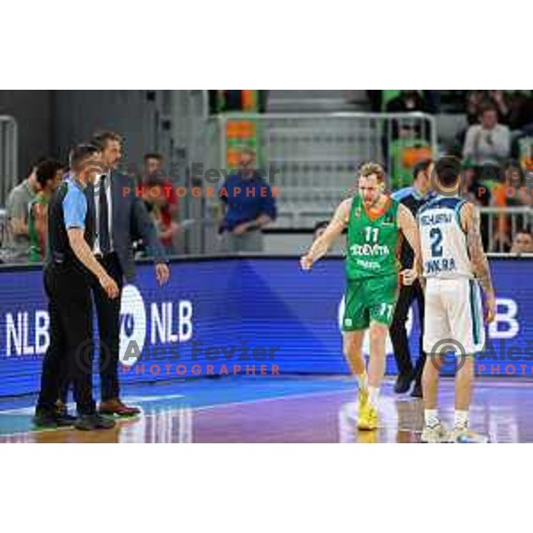 Jaka Blazic of Cedevita Olimpija in action during eight-final of 7days EuroCup basketball match between Cedevita Olimpija and Turk Telekom in Stozice, Arena, Ljubljana, Slovenia on April 19, 2022