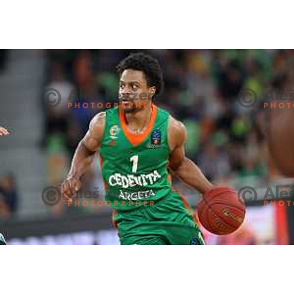 Yogi Ferrell of Cedevita Olimpija in action during eight-final of 7days EuroCup basketball match between Cedevita Olimpija and Turk Telekom in Stozice, Arena, Ljubljana, Slovenia on April 19, 2022