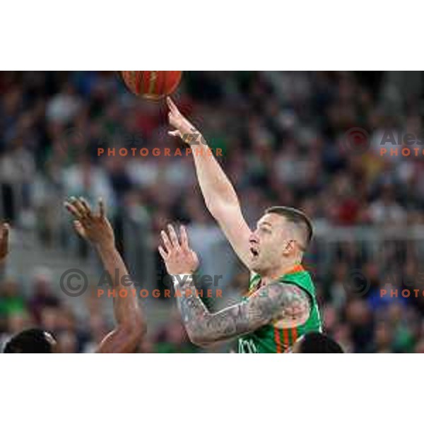 Alen Omic of Cedevita Olimpija in action during eight-final of 7days EuroCup basketball match between Cedevita Olimpija and Turk Telekom in Stozice, Arena, Ljubljana, Slovenia on April 19, 2022