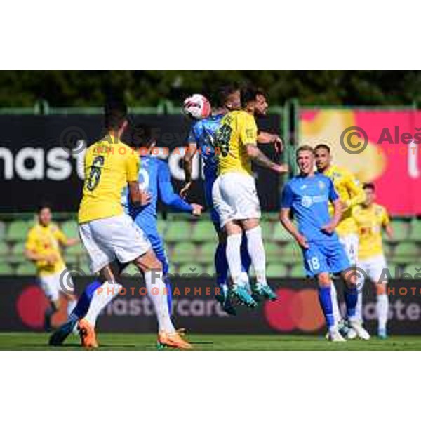 Nemanja Jaksic in action during semi-final of Slovenian Cup 2021-2022 football match between Bravo and Domzale in Ljubljana, Slovenia on April 20, 2022