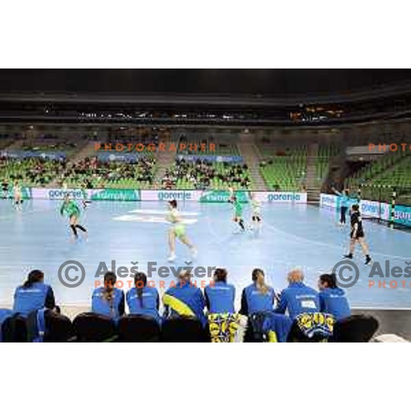 In action during Euro Cup Women 2022 Group phase match between Slovenia and Montenegro Stozice Hall, Ljubljana, Slovenia on April 21, 2022