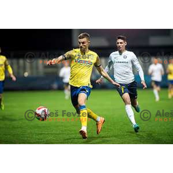 In action during semi-final of Slovenian Cup football match between Koper and Celje at Bonifika, Koper, Slovenia on April 21, 2022
