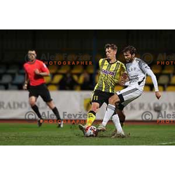 Of Kalcer Radomlje in action during Prva Liga Telemach 2021-2022 football match between Kalcer Radomlje and Mura in Domzale, Slovenia on April 23, 2022