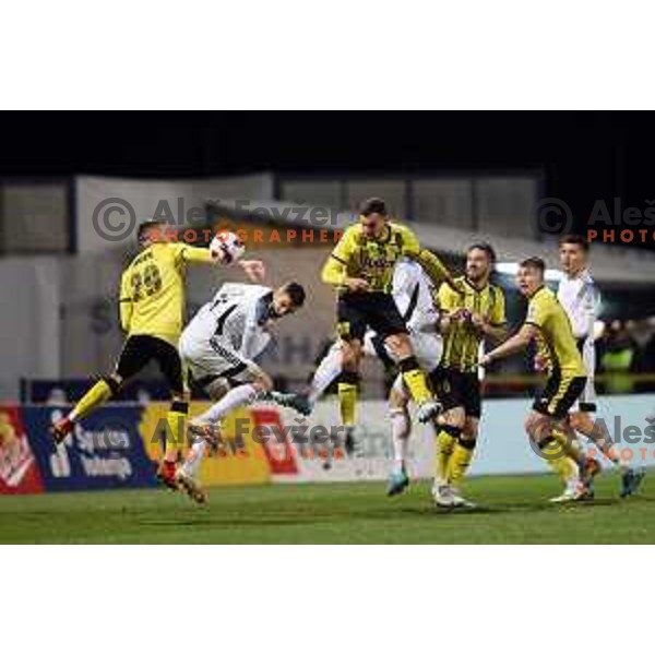 Of Kalcer Radomlje in action during Prva Liga Telemach 2021-2022 football match between Kalcer Radomlje and Mura in Domzale, Slovenia on April 23, 2022