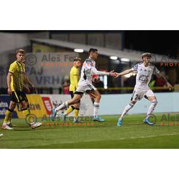 Of Kalcer Radomlje in action during Prva Liga Telemach 2021-2022 football match between Kalcer Radomlje and Mura in Domzale, Slovenia on April 23, 2022