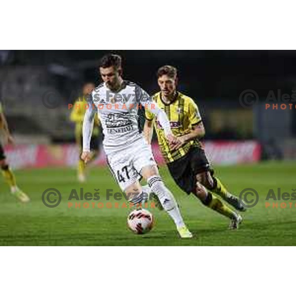 Of Kalcer Radomlje in action during Prva Liga Telemach 2021-2022 football match between Kalcer Radomlje and Mura in Domzale, Slovenia on April 23, 2022