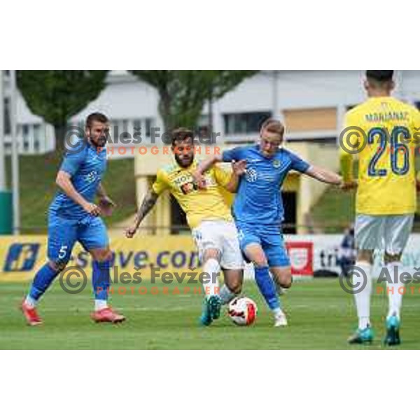of Bravo In action during Prva Liga Telemach football match between Bravo and Domzale in Ljubljana, Slovenia on April 24, 2022