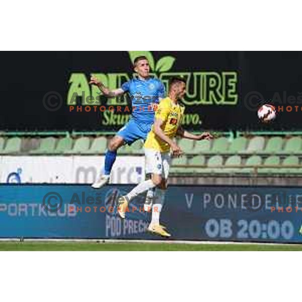 during Prva Liga Telemach football match between Bravo and Domzale in Ljubljana, Slovenia on April 24, 2022