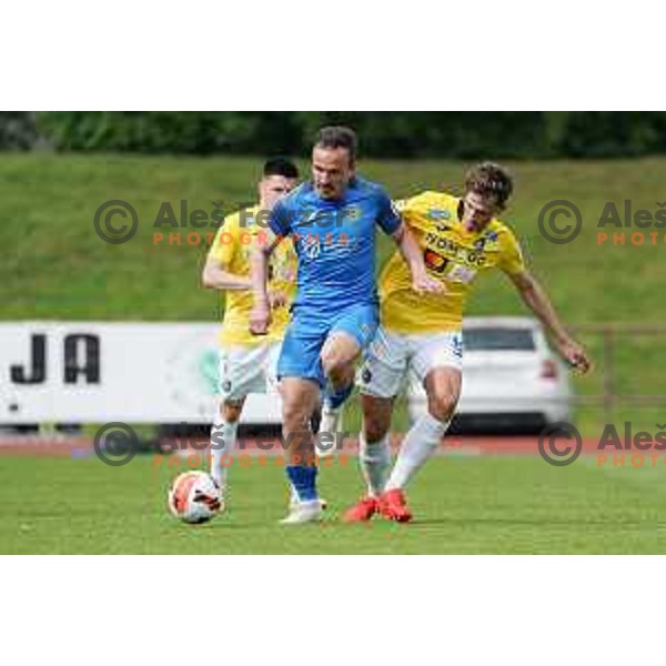 during Prva Liga Telemach football match between Bravo and Domzale in Ljubljana, Slovenia on April 24, 2022