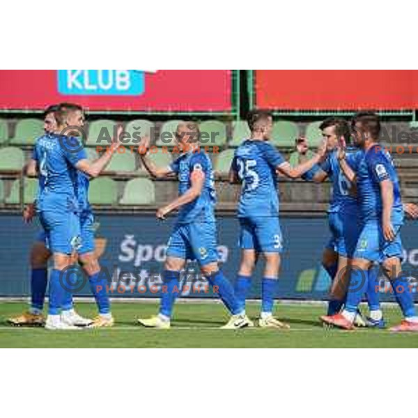 during Prva Liga Telemach football match between Bravo and Domzale in Ljubljana, Slovenia on April 24, 2022