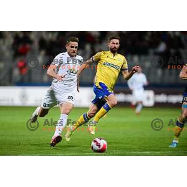 Timi Max Elsnik in action during Prva Liga Telemach 2021-2022 football match between Koper and Olimpija at Bonifika, Koper, Slovenia on April 24, 2022