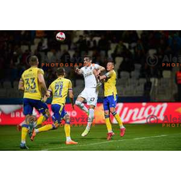 Ivan Prtajin in action during Prva Liga Telemach 2021-2022 football match between Koper and Olimpija at Bonifika, Koper, Slovenia on April 24, 2022