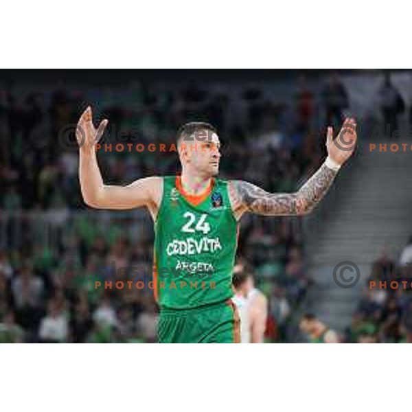 Alen Omic in action during quarter-final of 7days EuroCup basketball match between Cedevita Olimpija and Frutti Extra Bursaspor in Stozice, Arena, Ljubljana, Slovenia on April 27, 2022