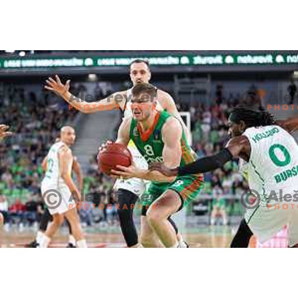 in action during quarter-final of 7days EuroCup basketball match between Cedevita Olimpija and Frutti Extra Bursaspor in Stozice, Arena, Ljubljana, Slovenia on April 27, 2022